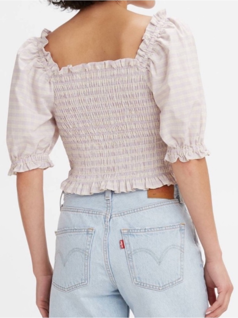 NWT | Levi's Rey Smocked Short Sleeve Blouse